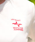 White sports sweatshirt without a hood - premium  from Jumping® Fitness - Just €35.30! Shop now at Jumping® Fitness