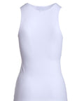 White singlet with turquoise-yellow top part - premium  from Jumping® Fitness - Just €13.60! Shop now at Jumping® Fitness