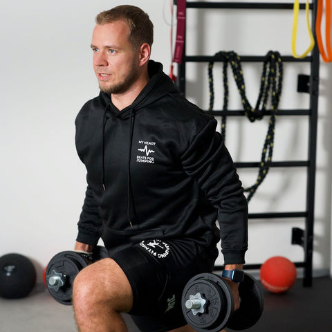 Men's Black Hoodie BEAT - premium  from Jumping® Fitness - Just €37.60! Shop now at Jumping® Fitness