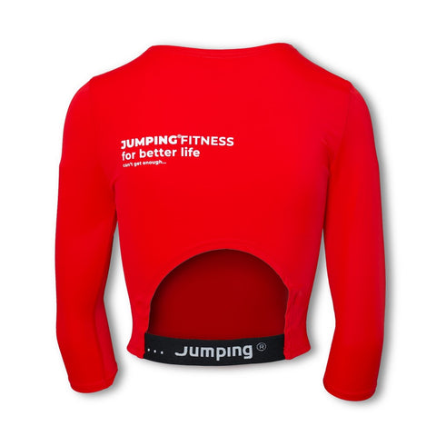 Red CROP TOP BEAT with long sleeves - premium  from Jumping® Fitness - Just €35! Shop now at Jumping® Fitness