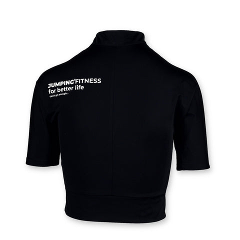 Černý CROP TOP BEAT se zipem