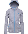 Grey hoodie with turquoise details - Premium  from Jumping® Fitness - Just $28.00! Shop now at Jumping® Fitness