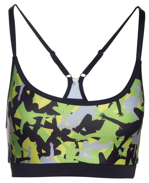 Black Sports Bra with Jumping Figures - Premium  from Jumping® Fitness - Just $14.00! Shop now at Jumping® Fitness