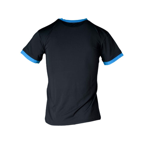 Black Thermo-cool short-sleeved T-shirt - turquoise hem - Premium  from Jumping® Fitness - Just $18.00! Shop now at Jumping® Fitness