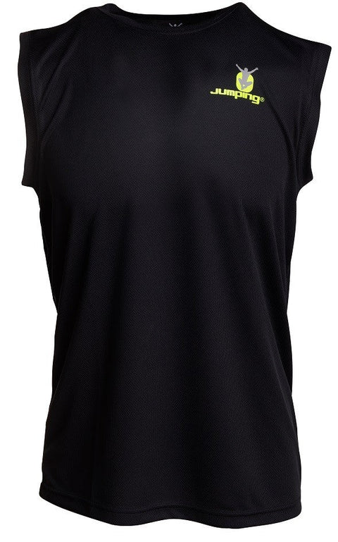 Black sleeveless men’s T-shirt. - Premium  from Jumping® Fitness - Just $35.00! Shop now at Jumping® Fitness