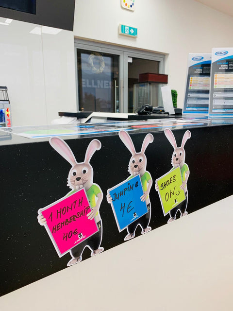 Self-adhesive rabbit with sign - Premium  from Jumping® Fitness - Just $5.25! Shop now at Jumping® Fitness