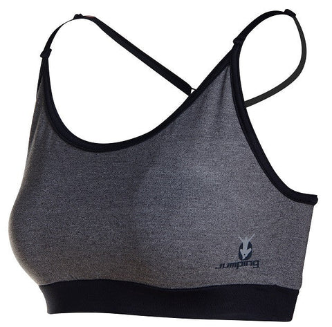 Grey Sports Bra - Premium  from Jumping® Fitness - Just $14.00! Shop now at Jumping® Fitness